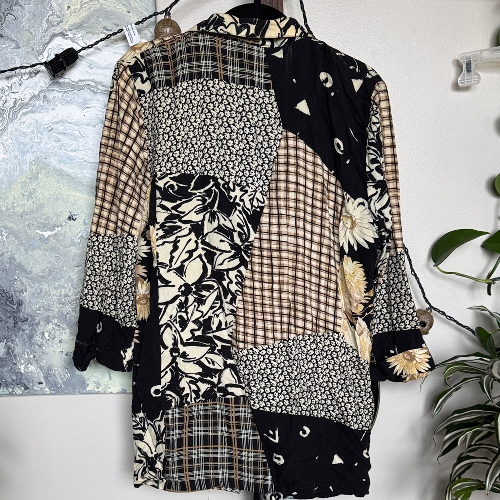 Vintage Patchwork Patterned Cardigan - image 4